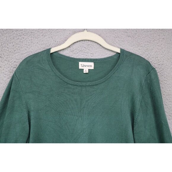 52Seven Long Sleeve Green Pullover Sweater-Size Large-Paisley Back - Picture 4 of 10
